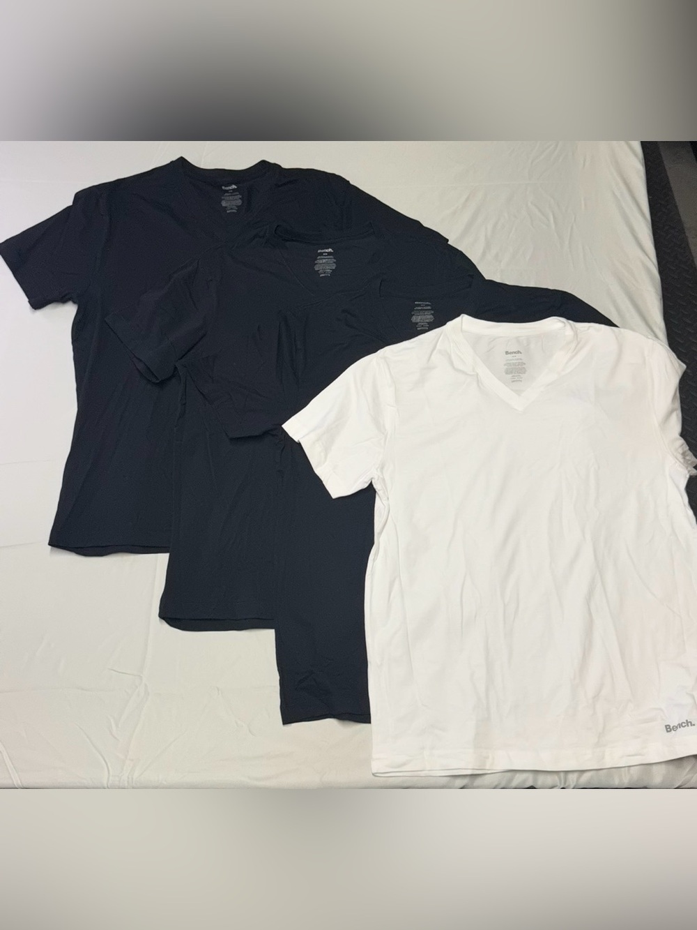 Bench Men's Black V-Neck Short Sleeve Tee